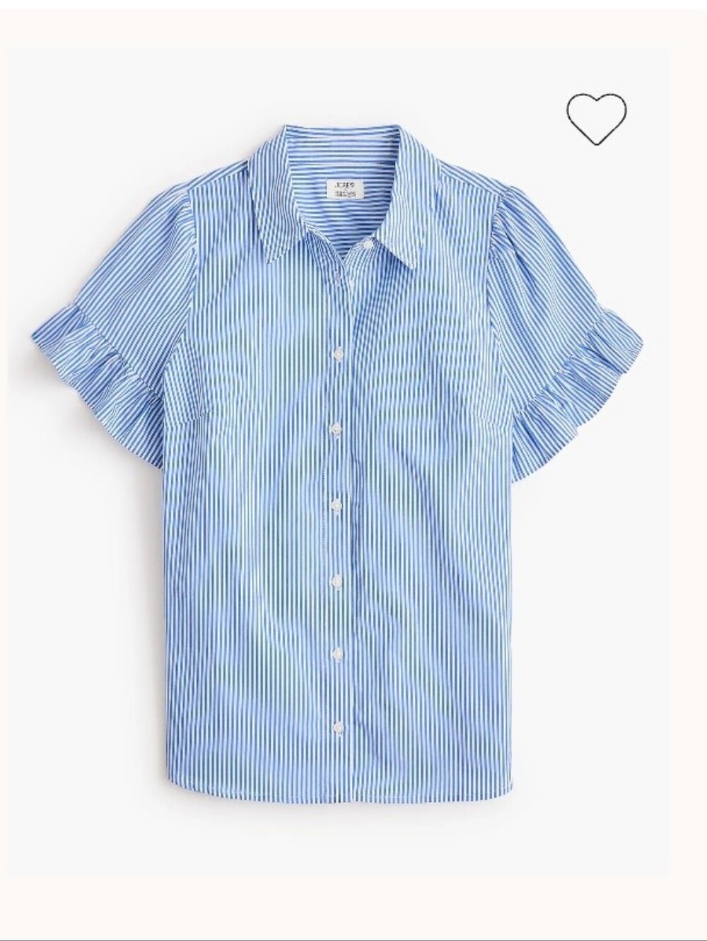 J. Crew Collared Women  Blue and White Striped Button-Down Shirt Size XXL NEW